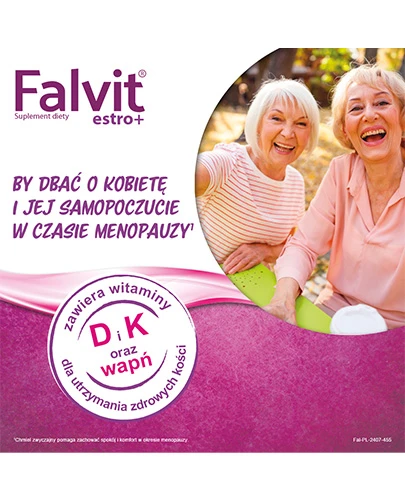 Falvit Estro+ wzbogacony o wyciąg z szyszek chmielu 60 tabletek