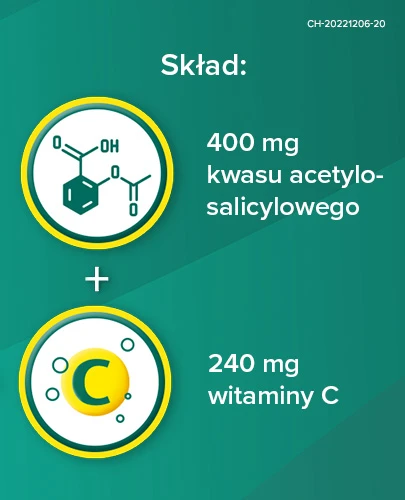 Aspirin C 400mg + 240mg 20 tabletek musujących z witaminą C