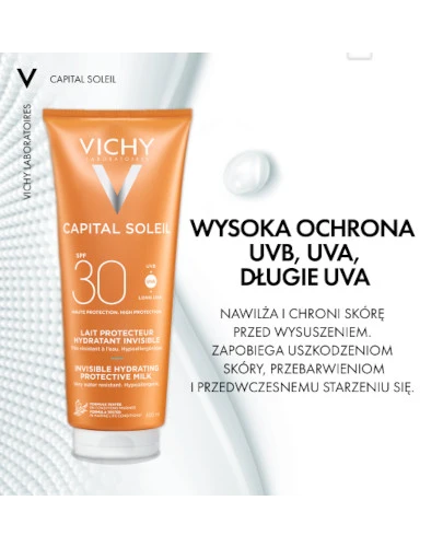 Vichy Ideal Soleil Capital SPF30 mleczko ochronne do twarzy i ciała 300 ml