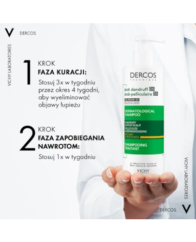 Vichy Dercos szampon przeciwłupieżowy do włosów suchych 390 ml