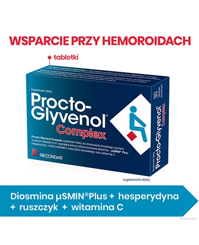 Procto-Glyvenol Complex 300mg na hemoroidy 30 tabletek