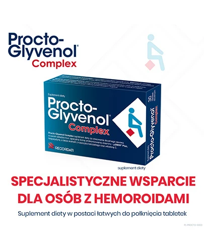 Procto-Glyvenol Complex 300mg na hemoroidy 30 tabletek