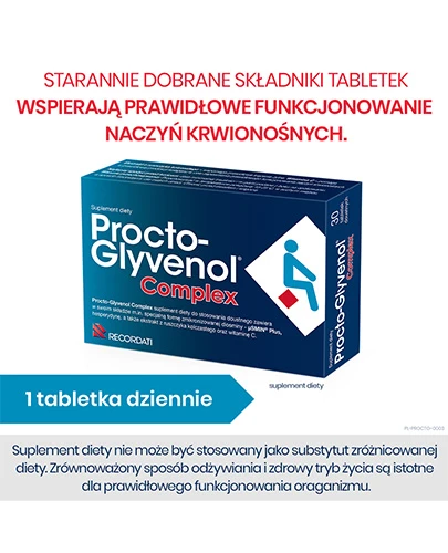 Procto-Glyvenol Complex 300mg na hemoroidy 30 tabletek