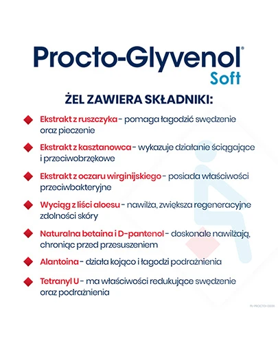 Procto-Glyvenol Soft żel do higieny intymnej dla osób z hemoroidami 180 ml