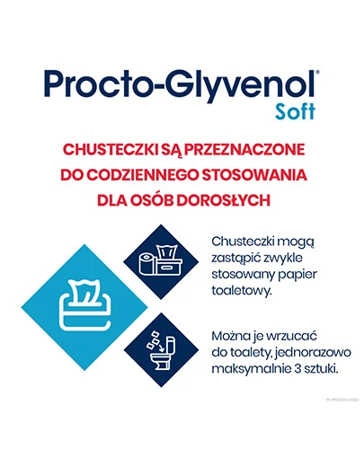 Procto-Glyvenol Soft chusteczki nawilżane z ruszczykiem 30 sztuk