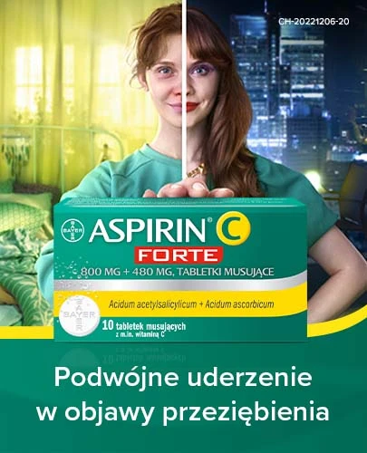 Aspirin C Forte 800mg + 480mg 10 tabletek musujących z witaminą C