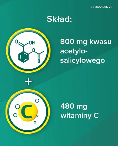 Aspirin C Forte 800mg + 480mg 10 tabletek musujących z witaminą C