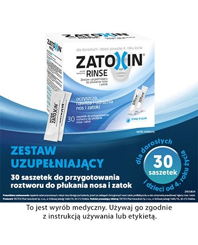 Zatoxin Rinse zestaw uzupełniający do płukania nosa i zatok