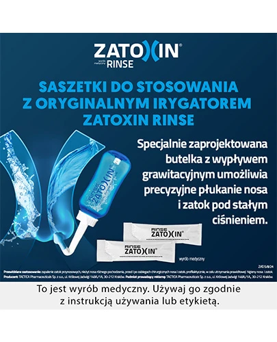 Zatoxin Rinse zestaw uzupełniający do płukania nosa i zatok