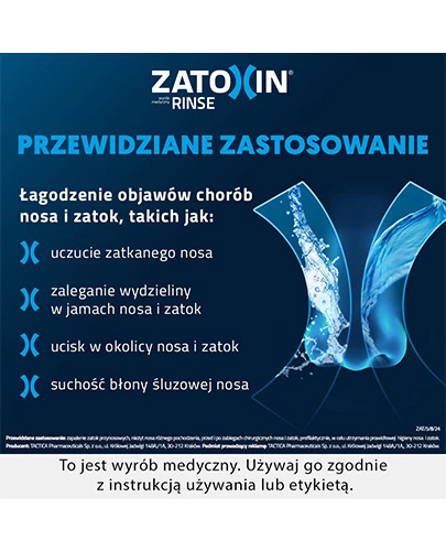 Zatoxin Rinse zestaw uzupełniający do płukania nosa i zatok