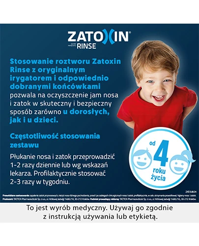 Zatoxin Rinse zestaw uzupełniający do płukania nosa i zatok