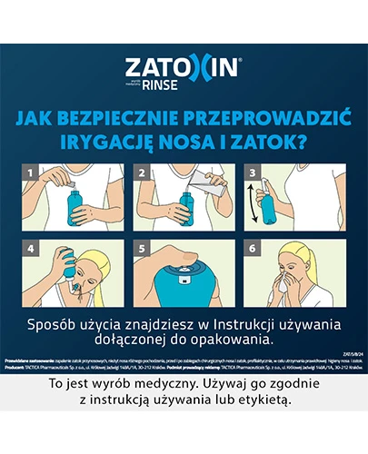 Zatoxin Rinse zestaw uzupełniający do płukania nosa i zatok