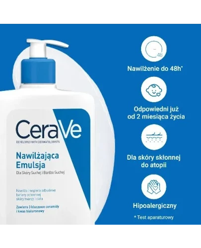 CeraVe nawilżająca emulsja dla skóry suchej i bardzo suchej 236 ml