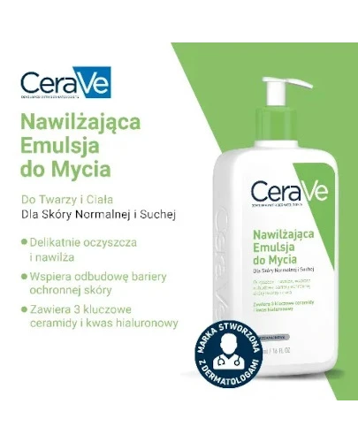 CeraVe nawilżająca emulsja do mycia dla skóry normalnej i suchej 236 ml