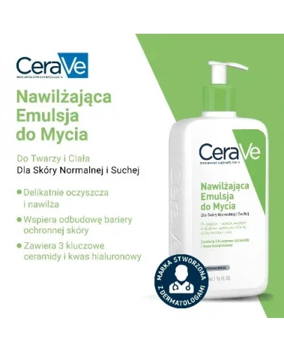 CeraVe nawilżająca emulsja do mycia dla skóry normalnej i suchej 473 ml