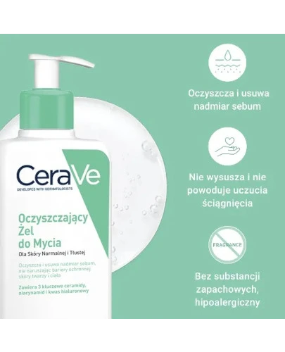 CeraVe oczyszczający żel do mycia skóry normalnej i tłustej 236 ml