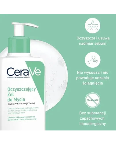 CeraVe oczyszczający żel do mycia skóry normalnej i tłustej 473 ml