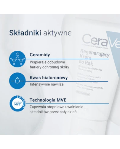 CeraVe regenerujący Krem do rąk dla skóry bardzo suchej i przesuszonej 50 ml