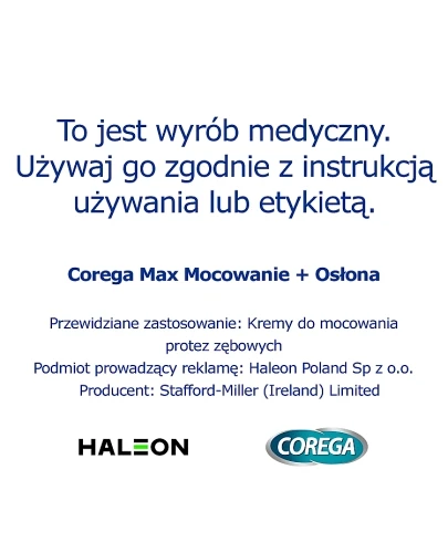 Corega Max Osłona krem mocujący do protez zębowych 40 g