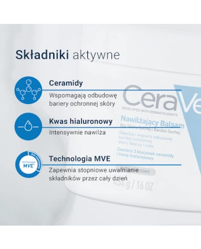 CeraVe nawilżający balsam dla skóry suchej i bardzo suchej 454 g