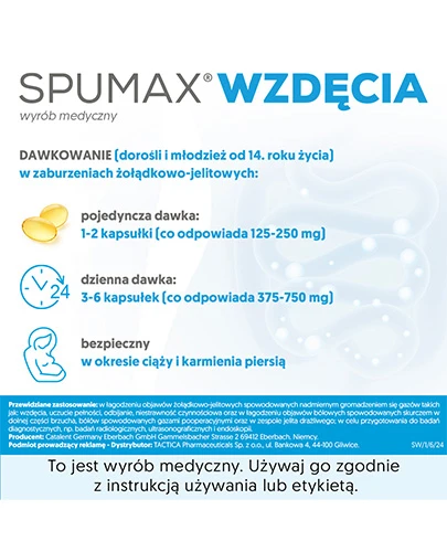 Spumax Wzdęcia 125mg 30 kapsułek