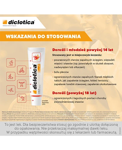 Diclotica 10mg/g żel 100 g