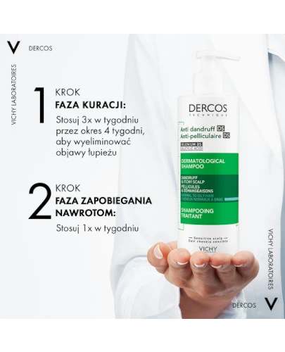 Vichy Dercos szampon przeciwłupieżowy z selenem do włosów normalnych i tłustych 390 ml