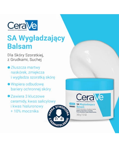 CeraVe SA wygładzający balsam dla skóry szorstkiej z grudkami suchej 340 g