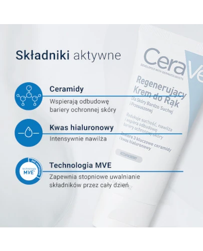 CeraVe regenerujący krem do rąk dla skóry bardzo suchej i przesuszonej 100 ml