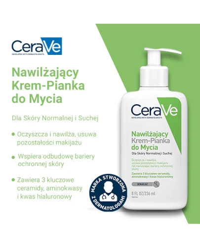 CeraVe nawilżający krem-pianka do mycia 236 ml