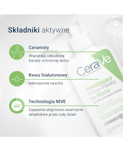 CeraVe nawilżający krem-pianka do mycia 236 ml