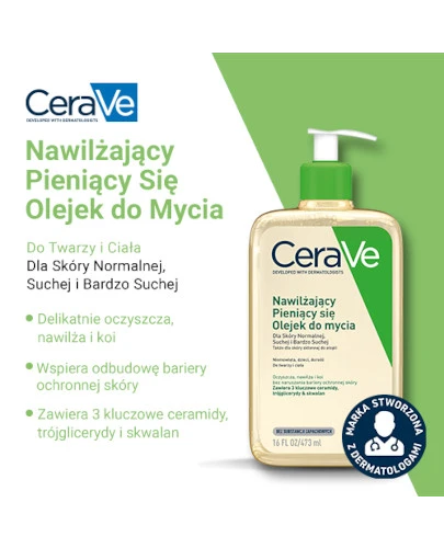 CeraVe nawilżający pieniący się olejek do mycia 236 ml