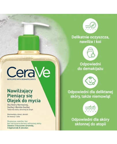 CeraVe nawilżający pieniący się olejek do mycia 236 ml