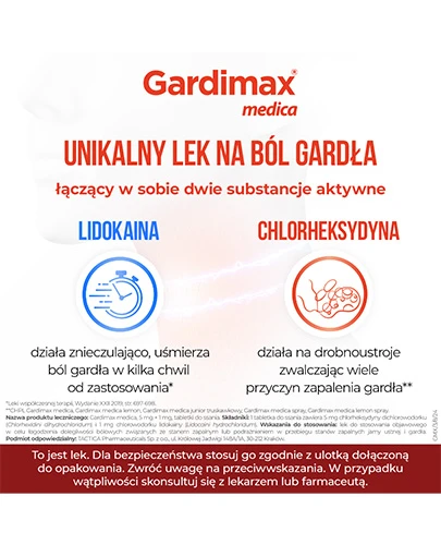 Gardimax Medica 5 mg + 1 mg bez cukru 24 tabletki