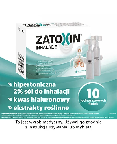 Zatoxin Inhalacje 10 jednodawkowych fiolek po 3 ml