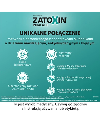 Zatoxin Inhalacje 10 jednodawkowych fiolek po 3 ml