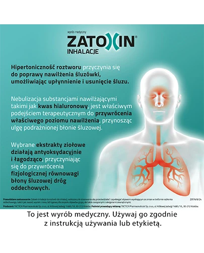 Zatoxin Inhalacje 10 jednodawkowych fiolek po 3 ml