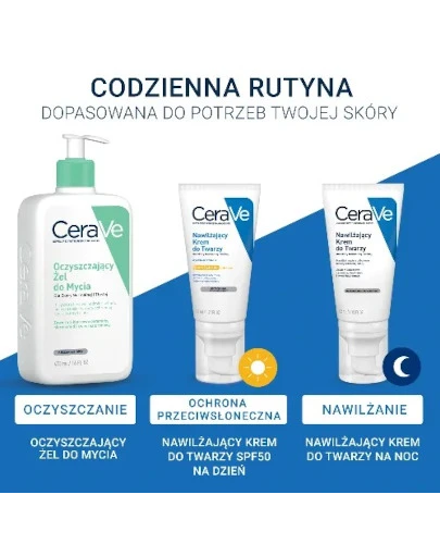 CeraVe nawilżający krem do twarzy SPF 50 dla skóry normalnej i suchej 52 ml