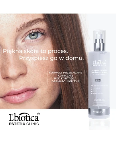 Lbiotica Estetic Clinic Pure Estetic krok 1 płyn micelarny oczyszczająco-rozświetlający 200 ml   