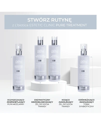 Lbiotica Estetic Clinic Pure Estetic krok 1 płyn micelarny oczyszczająco-rozświetlający 200 ml   