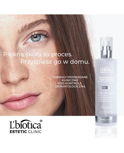 Lbiotica Estetic Clinic Pure Estetic krok 3 tonik synbiotyczny odświeżająco-nawilżający 200 ml   