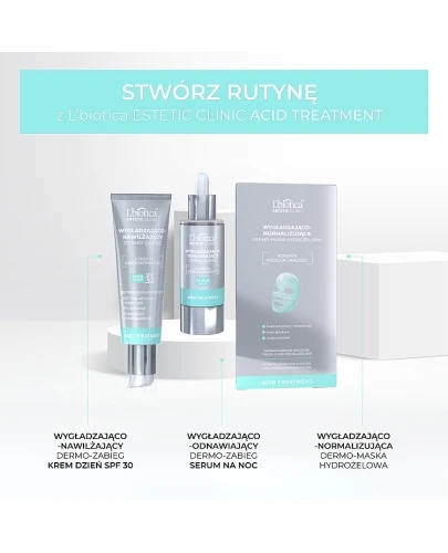 Lbiotica Estetic Clinic Acid Treatment wygładzająco-odnawiający dermo-zabieg serum na noc 30 ml