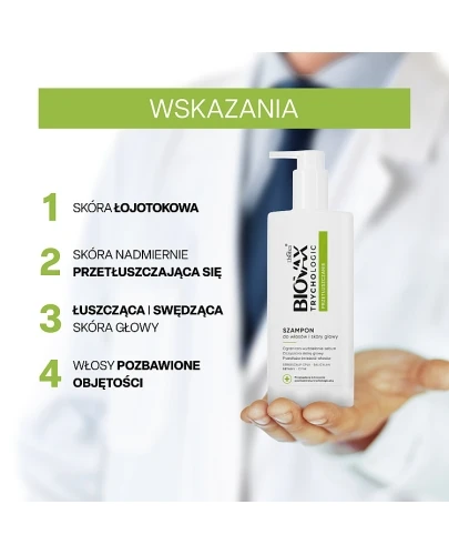 Biovax Trychologic Przetłuszczanie szampon do włosów i skóry głowy 200 ml