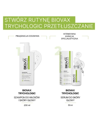 Biovax Trychologic Przetłuszczanie szampon do włosów i skóry głowy 200 ml