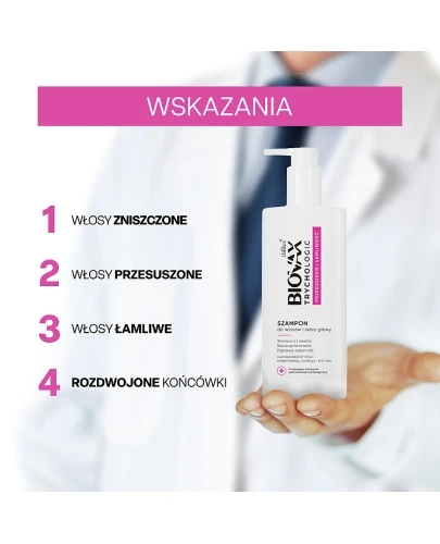 Biovax Trychologic Przesuszenie i Łamliwość Szampon do włosów i skóry głowy 200 ml