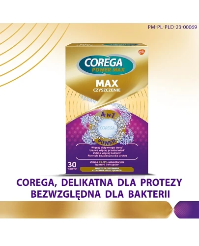 Corega Max Czyszczenie 4 w 1 30 tabletek