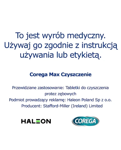 Corega Max Czyszczenie 4 w 1 30 tabletek