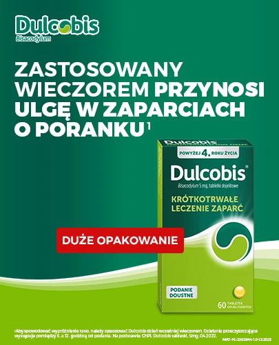 Dulcobis krótkotrwałe leczenie zaparć 5mg 60 tabletek dojelitowych 