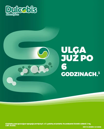 Dulcobis krótkotrwałe leczenie zaparć 5mg 60 tabletek dojelitowych 