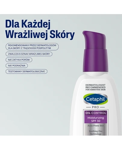 Cetaphil Pro Oil Control Krem nawilżająco-matujący SPF30 118 ml   